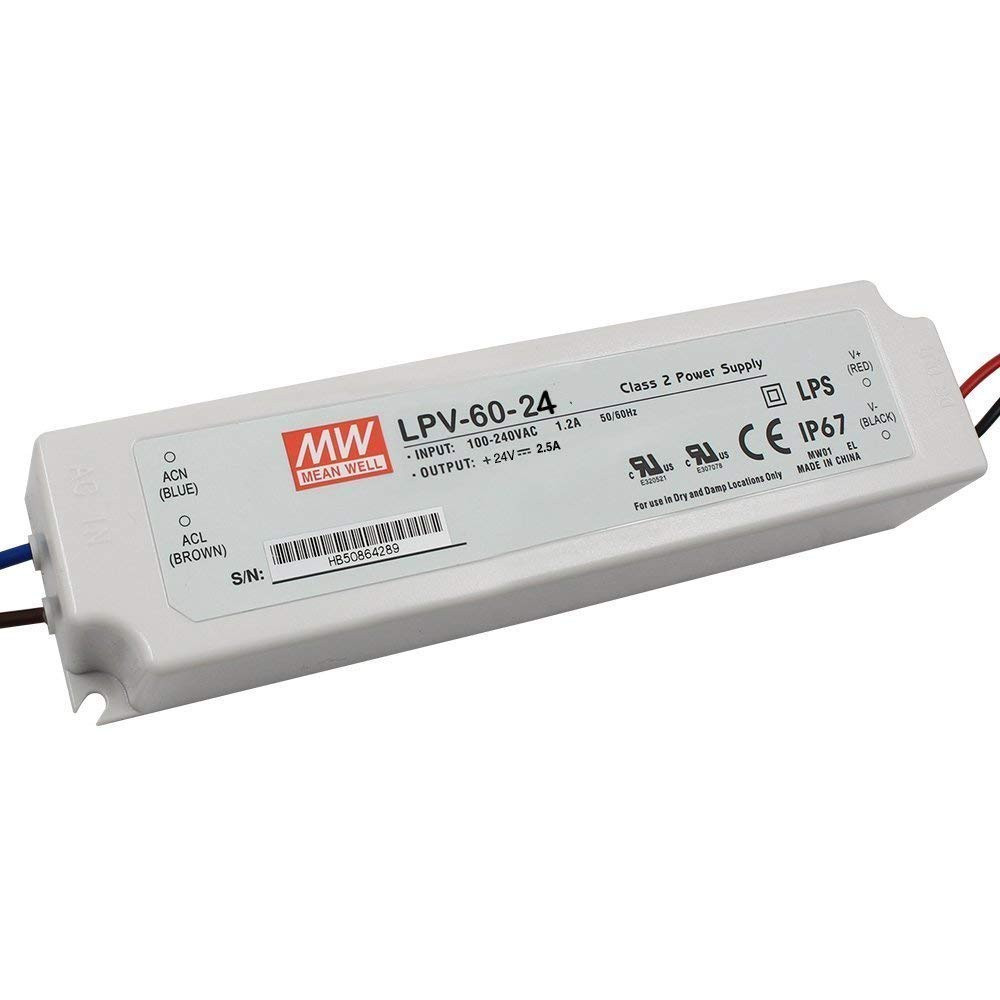 Bộ nguồn LED Meanwell LPV-60-24 (24V 60W 2.5A)