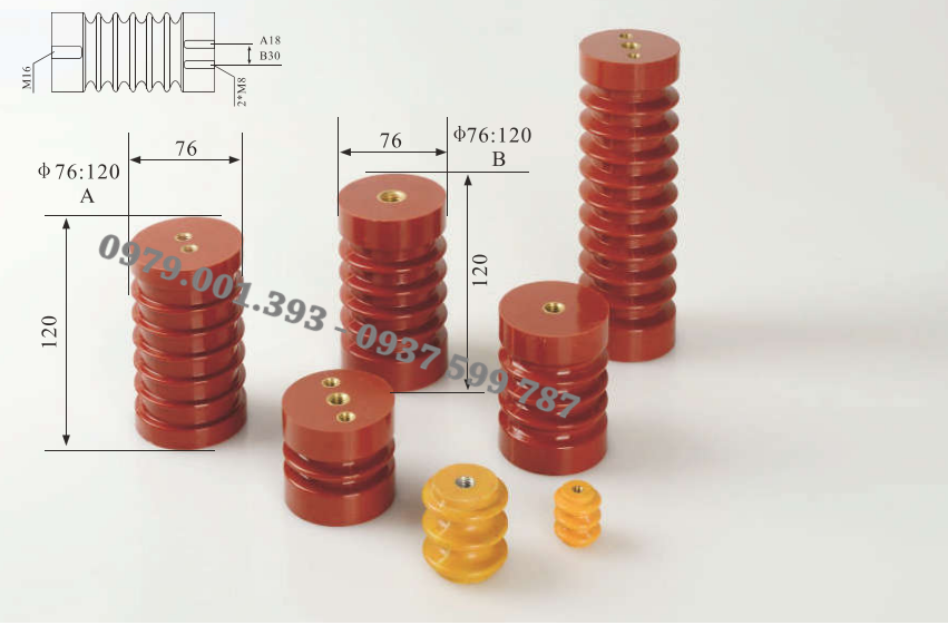 Sứ đỡ thanh cái trung thế các dòng EL 24kV, 15kV, 12kV, 10kV, 7.2kV và 3.6kV