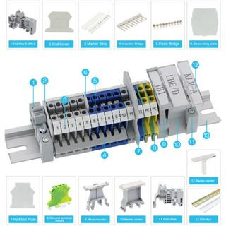 Nhãn đánh số hàng kẹp ZB6 1-10